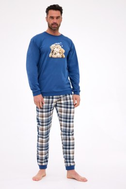 PIŻAMA MĘSKA DR 115/292 BEARS - JEANS, M CORNETTE
