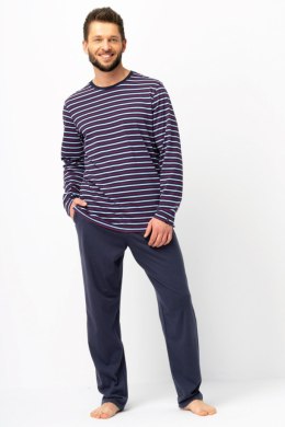 PIŻAMA MĘSKA MNS 316 B25 - GRANATOWY, XXL KEY