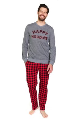 PIŻAMA MĘSKA PMB.7344 J/25 - DARK_GREY, XL DOCTOR NAP