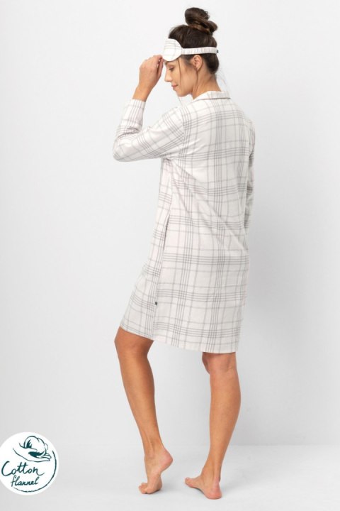 KOSZULA NOCNA DAMSKA LND 401 B25 - JASNY SZARY, M KEY