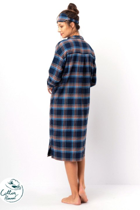 KOSZULA NOCNA DAMSKA LND 431 B25 - GRANATOWY, M KEY