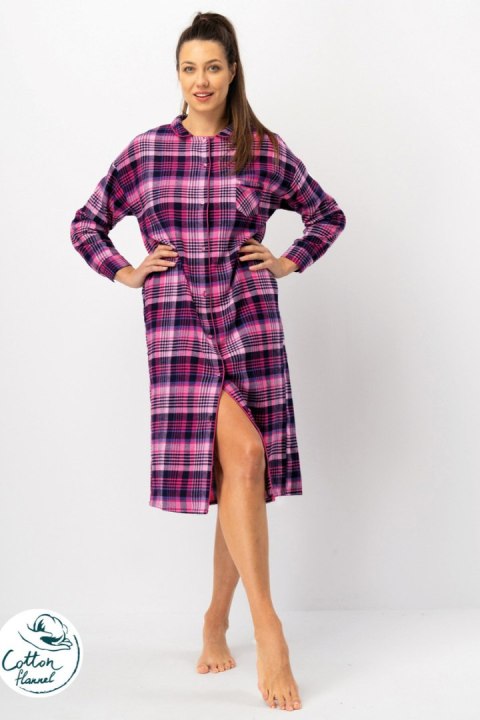 KOSZULA NOCNA DAMSKA LND 490 B25 2XL-4XL - FUKSJA, 4XL KEY