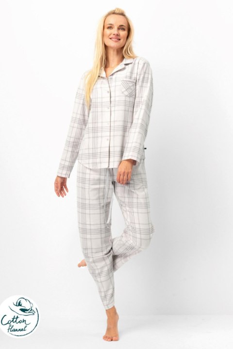 PIŻAMA DAMSKA LNS 401 B25 - JASNY SZARY, S KEY