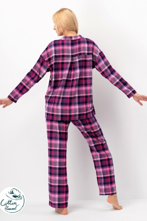 PIŻAMA DAMSKA LNS 490 B25 2XL-4XL - FUKSJA, 4XL KEY