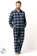 PIŻAMA MĘSKA MNS 431 B25 3XL-4XL - GRANATOWY, 4XL KEY
