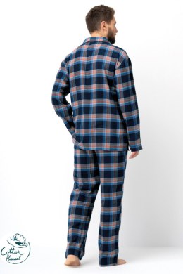 PIŻAMA MĘSKA MNS 431 B25 3XL-4XL - GRANATOWY, 4XL KEY