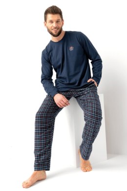 PIŻAMA MĘSKA MNS 481 B25 - GRANATOWY, XL KEY
