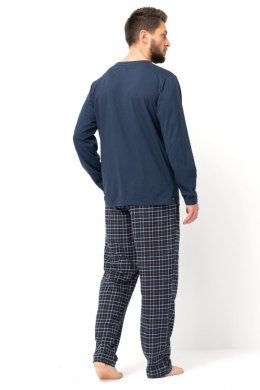 PIŻAMA MĘSKA MNS 481 B25 - GRANATOWY, XL KEY