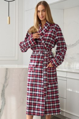 SZLAFROK DAMSKI DŁUGI 2511 - CZERWONY, L L&L