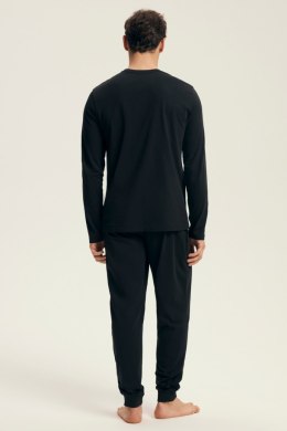 PIŻAMA MĘSKA LOGER 43469 AW25 - CZARNY, M HENDERSON