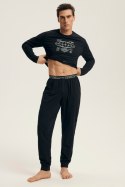 PIŻAMA MĘSKA LOGER 43469 AW25 - CZARNY, M HENDERSON