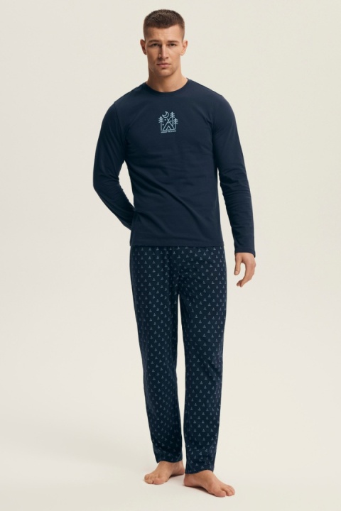 PIŻAMA MĘSKA LUSH 43478 AW25 - GRANAT, 3XL, 59X HENDERSON