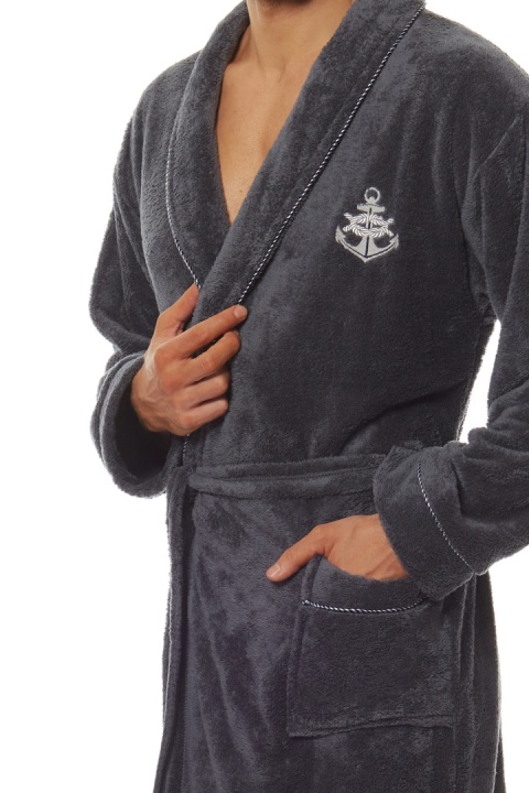 SZLAFROK MĘSKI 2114 MARINE - GRAFIT, L, 1 L&L