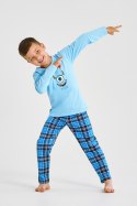 3499 PIŻAMA CHŁOPIĘCA DŁUGA JOEL 92-116 - SZARY MELANŻ, 110, 2 TARO