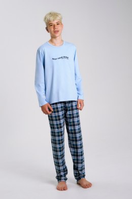 3508 PIŻAMA CHŁOPIĘCA DŁUGA KRIS 146-158 - BŁĘKITNY, 152 TARO
