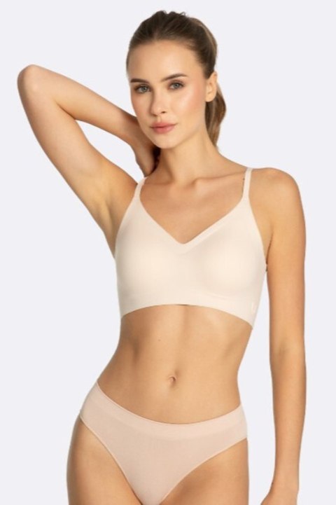 BIUSTONOSZ SIMPLE BRA TOP - BEŻ, M JULIMEX BIUSTONOSZ SIMPLE BRA TOP - BEŻ, M JULIMEX