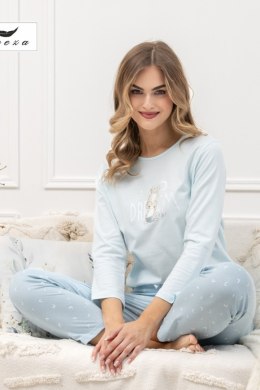 PIŻAMA DAMSKA MICHALINA 1645 - BABY BLUE, XL M-MAX