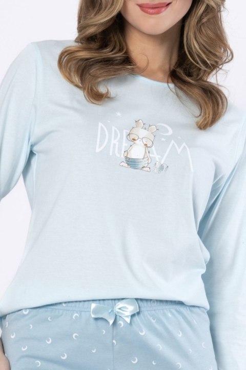 PIŻAMA DAMSKA MICHALINA 1645 - BABY BLUE, L M-MAX