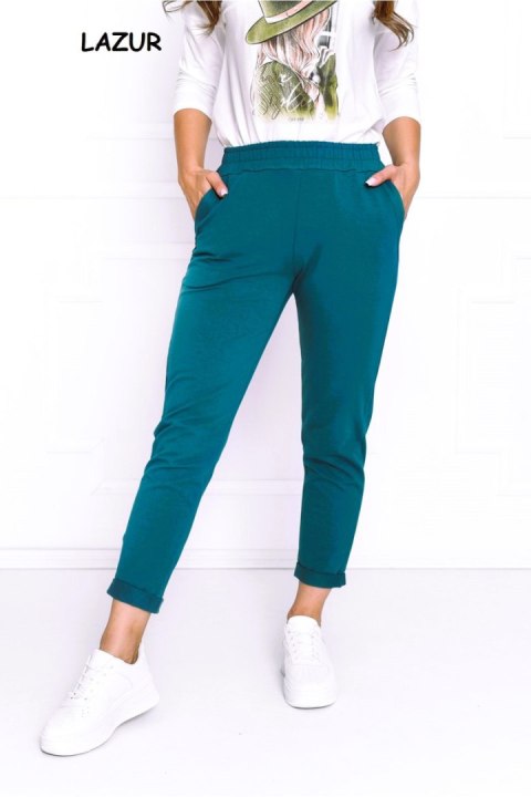 SPODNIE LENA - BURGUND, XL, BU OFF PINK