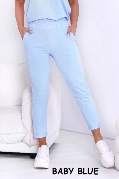 SPODNIE LENA - CIEMNA OLIWKA, M, KH OFF PINK