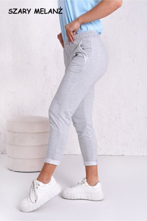 SPODNIE LENA - GRAFIT, L, ST OFF PINK