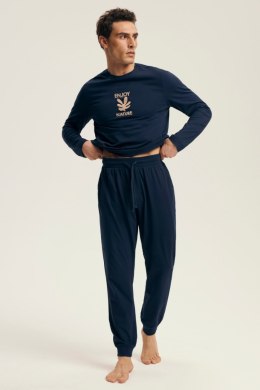 PIŻAMA MĘSKA LEVEL 43467 AW25 - GRANAT, 2XL HENDERSON