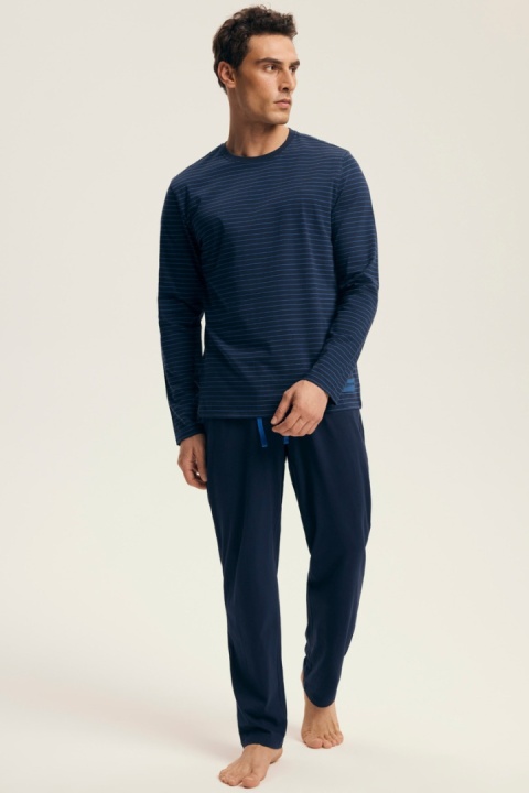 PIŻAMA MĘSKA NEW 43455 AW25 - GRANAT, XL, 59X HENDERSON