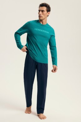 PIŻAMA MĘSKA VISE 43490 AW25 - ZIELONY-GRANAT, L HENDERSON