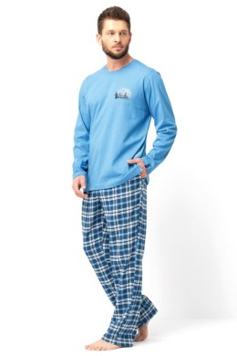 PIŻAMA MĘSKA MNS 626 B25 - NIEBIESKI, L KEY