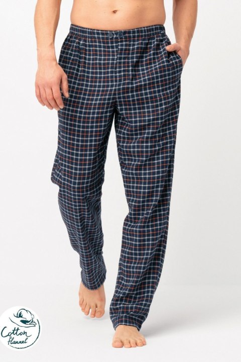 SPODNIE OD PIŻAMY MĘSKIE MHT 481 B25 - GRANATOWY, L KEY