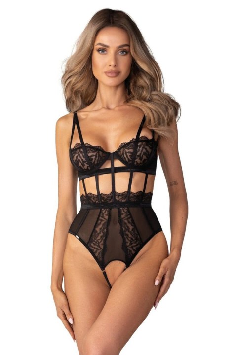 Hersis body otwarte - CZARNY, L/XL OBSESSIVE