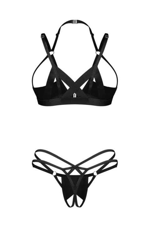 Keira Lise komplet 2-częściowy otwarty - CZARNY, S/M OBSESSIVE Keira Lise komplet 2-częściowy otwarty - CZARNY, S/M OBSESSIVE