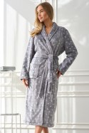 SZLAFROK DAMSKI DŁUGI 2552 - SZARY, XL, 2 L&L