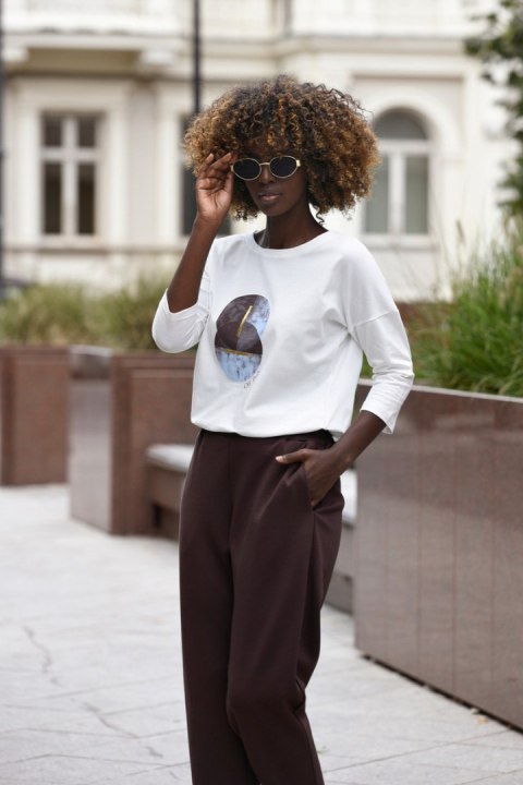 BLUZKA KOLIKA - ŚMIETANA, 36, SM OFF PINK