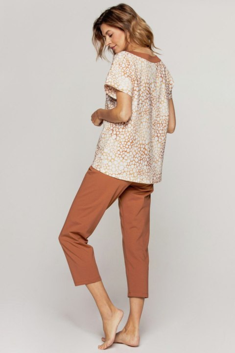 PIŻAMA DAMSKA 940 - CĘTKI CAMEL, S CANA