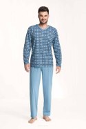 PIŻAMA MĘSKA 795 4XL - GRANAT NIEBIE, 4XL LUNA