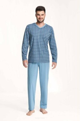 PIŻAMA MĘSKA 795 4XL - GRANAT NIEBIE, 4XL LUNA