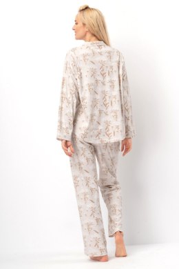 PIŻAMA DAMSKA LNS 567 B25 - BEŻOWY, L KEY