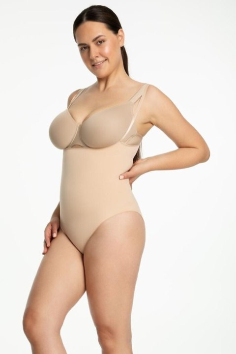 419 BODY WYSZCZUPLAJĄCE POD BIUST BEZSZWOWE - BEŻOWE, XL JULIMEX