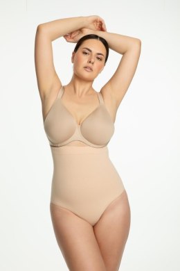 441 FIGI WYSZCZUPLAJĄCE WYSOKA TALIA BEZSZWOWE - BEŻOWE, 2XL JULIMEX