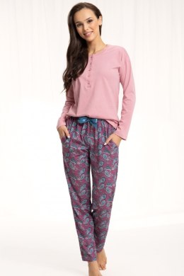 PIŻAMA DAMSKA 617 3XL - CYNAMONOWY, XXXL, 3 LUNA