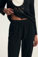 PIŻAMA DAMSKA DAIROKU 43727 AW25 - CZARNY, L HENDERSON LADIES