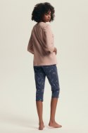 PIŻAMA DAMSKA DELANIE 43699 AW25 - RÓŻOWY-JEANS, XL HENDERSON LADIES