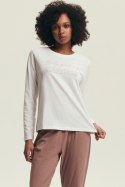 PIŻAMA DAMSKA DELANIE 43701 AW25 - ECRU-RÓŻOWY, 2XL HENDERSON LADIES
