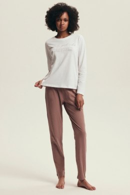 PIŻAMA DAMSKA DELANIE 43701 AW25 - ECRU-RÓŻOWY, M HENDERSON LADIES