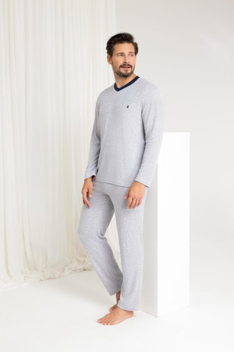 PIŻAMA MĘSKA 489 J/25 - MELANŻOWY, XL, 1 REGINA
