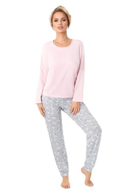 PIŻAMA DAMSKA BUNNY LONG - PINK, L DONNA