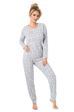 PIŻAMA DAMSKA BUNNY LONG - SZARY, M DONNA
