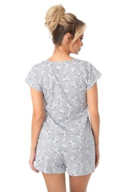 PIŻAMA DAMSKA BUNNY SHORT - SZARY, M DONNA