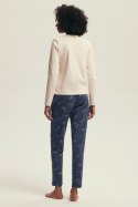PIŻAMA DAMSKA DELANIE 43698 AW25 - ECRU-JEANS, L HENDERSON LADIES